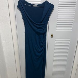 REFORMATION Deep Blue Maxi Dress With Slit